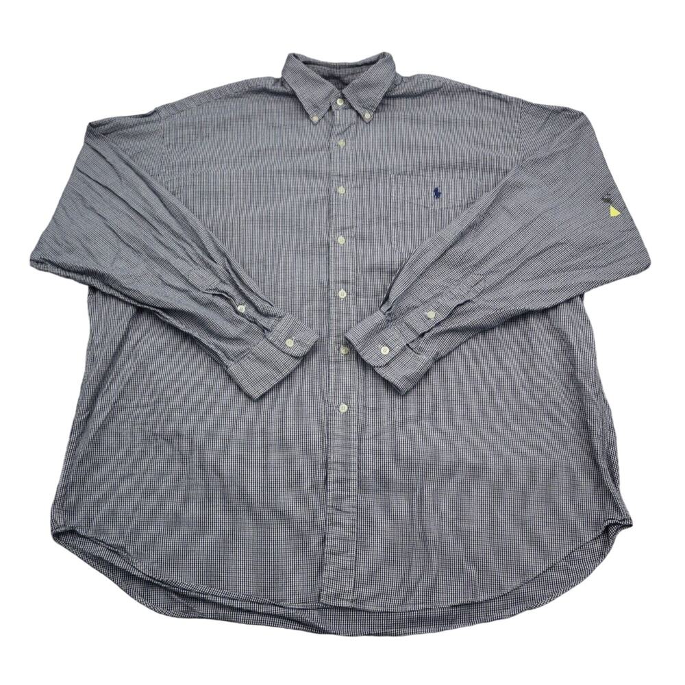 Ralph Lauren Golf Shirt Mens XXL Multicolor Tilden Button Down Long Sleeve